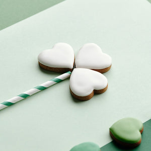 Gluten-Free Frosted St. Patty's Day Sugar Heart Cookies